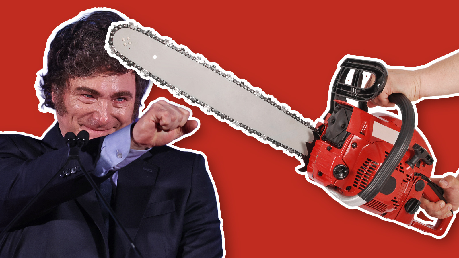 Kettensäge auf der Bühne