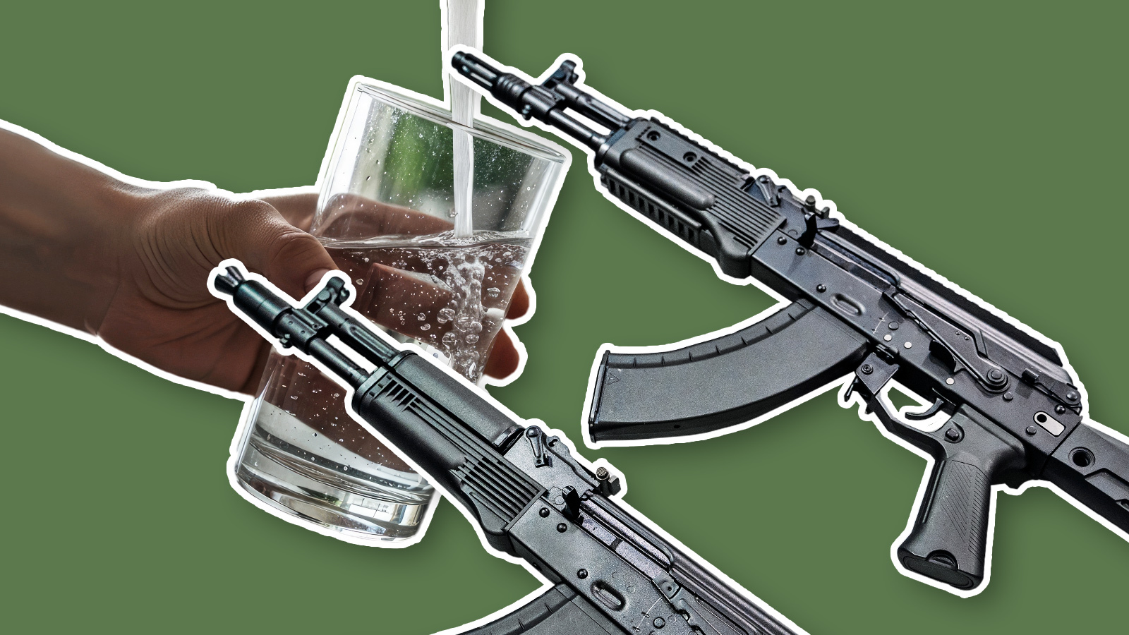 Waffen statt Wasser