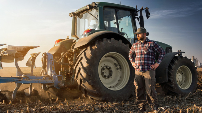 Verzweiflung auf dem Traktor